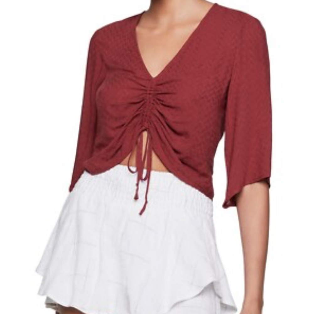 BCBG Cinched Lightweight Crop Top - S